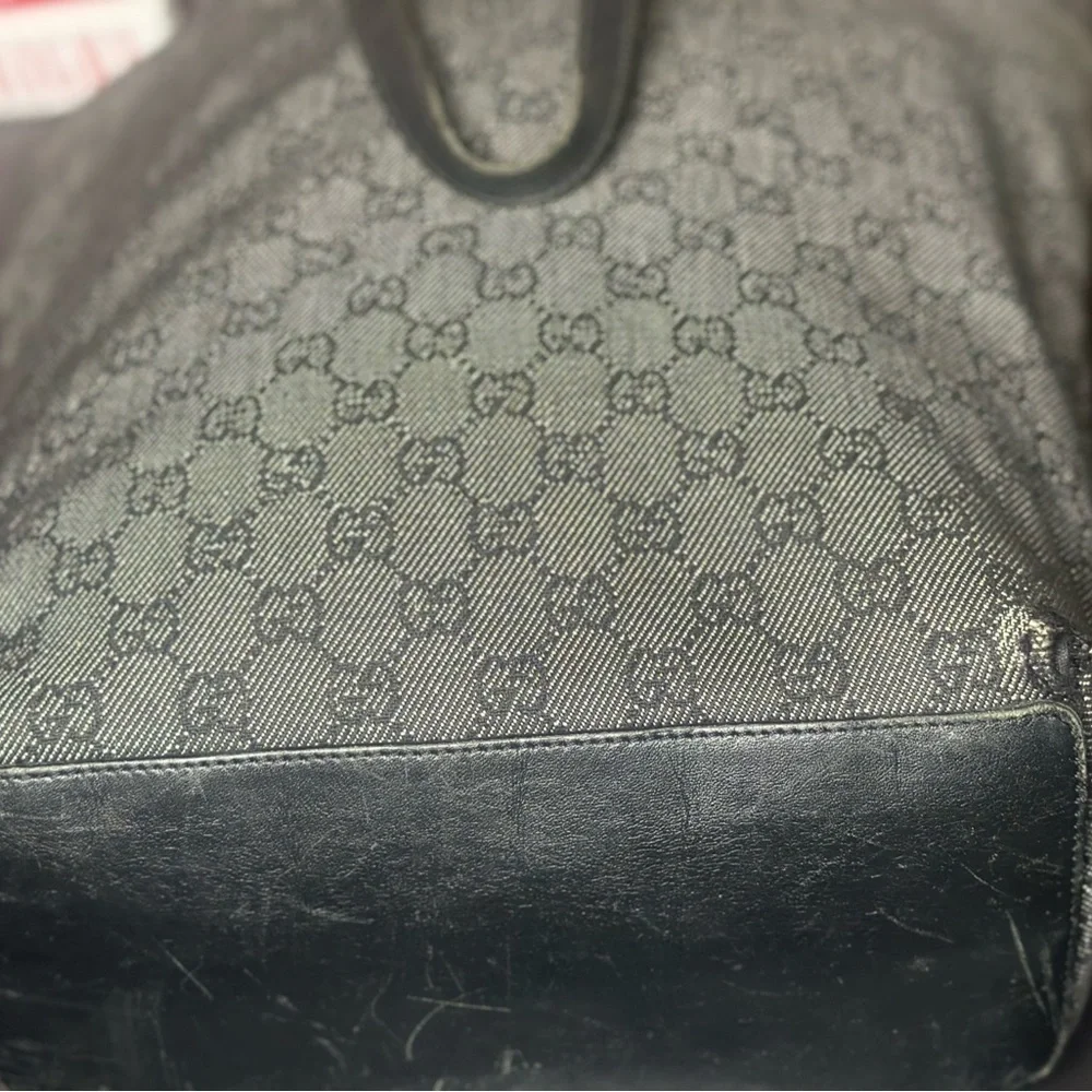 Gucci Gray Monogram Tote Bag
